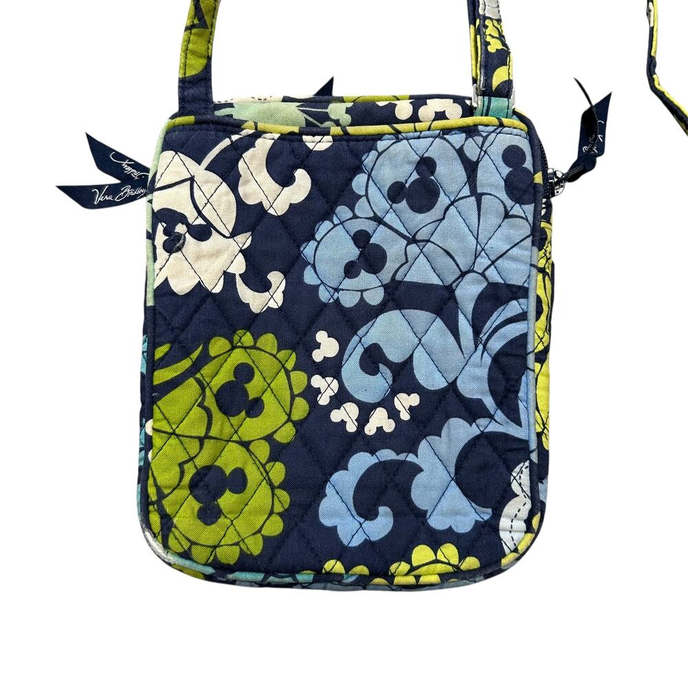 Vera Bradley Disney Parks Where's Mickey Mini Hipster Crossbody Bag Green Blue - Picture 4 of 10